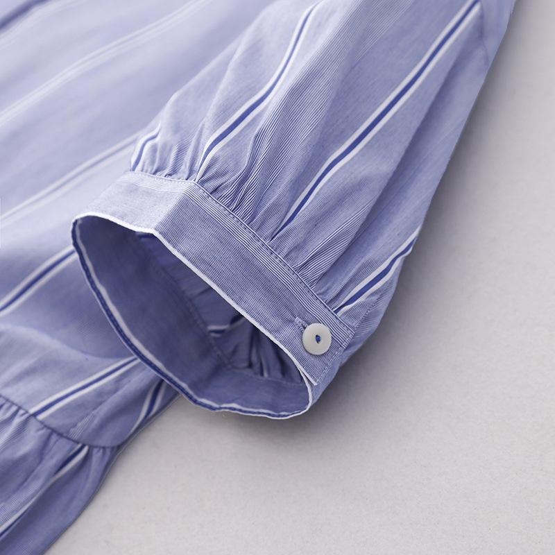 Весна 2025 года, новое платье-кардиган с круглым вырезом и короткими рукавами, женская маленькая полосатая юбка средней и длинной длины