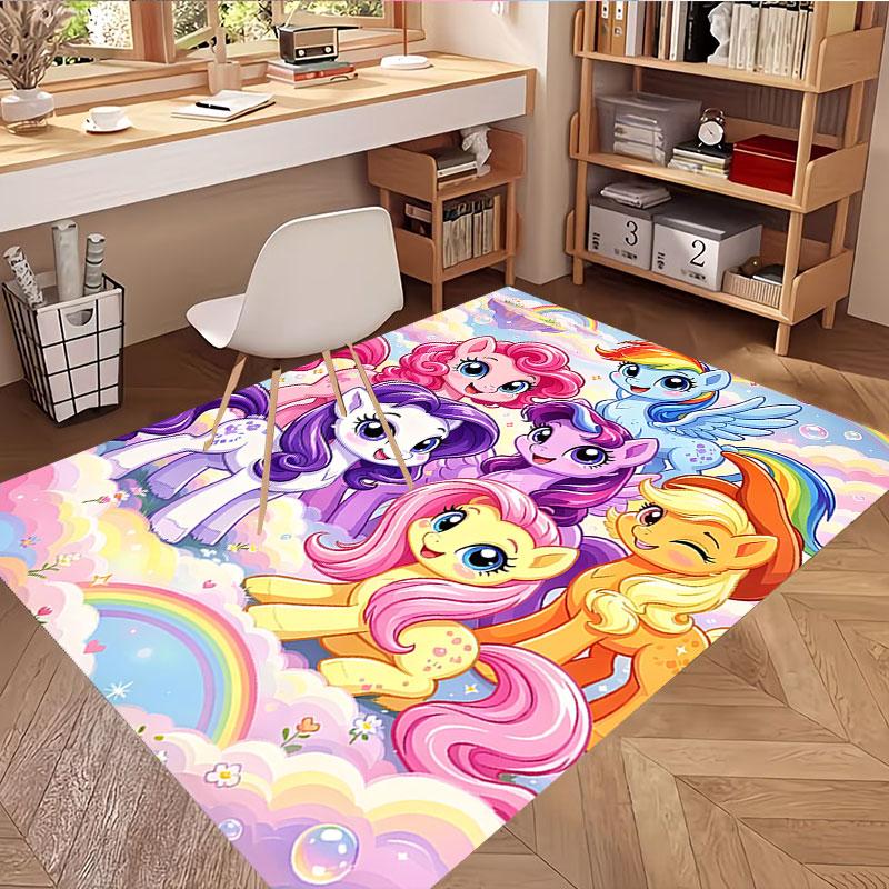 My Little Pony Print Rug, Washable Floor Carpet, For Entryway Dorm Laundry Room Office Study, Home Decor Birthday Christmas Gift