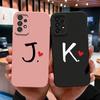 Для Samsung A52 A53 A54 A56 A31 A32 A26 чехол для телефона модный узор с парными буквами матовый силиконовый чехол против отпечатков пальцев премиум-класса для Samsung чехлы