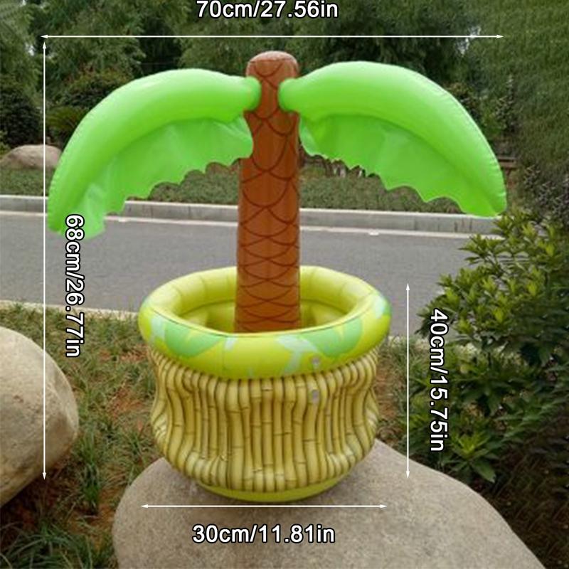 Охладитель для напитков на пляжной вечеринке, подставка для льда, контейнер для льда, пластиковый надувной плавающий держатель для льда из кокосового ореха