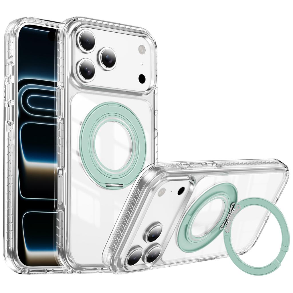 Магнитная подставка 360° для чехла iPhone 12-17 Pro Max Магнитная беспроводная зарядка Подставка-крышка для iPhone 15 16 17 Pro Max