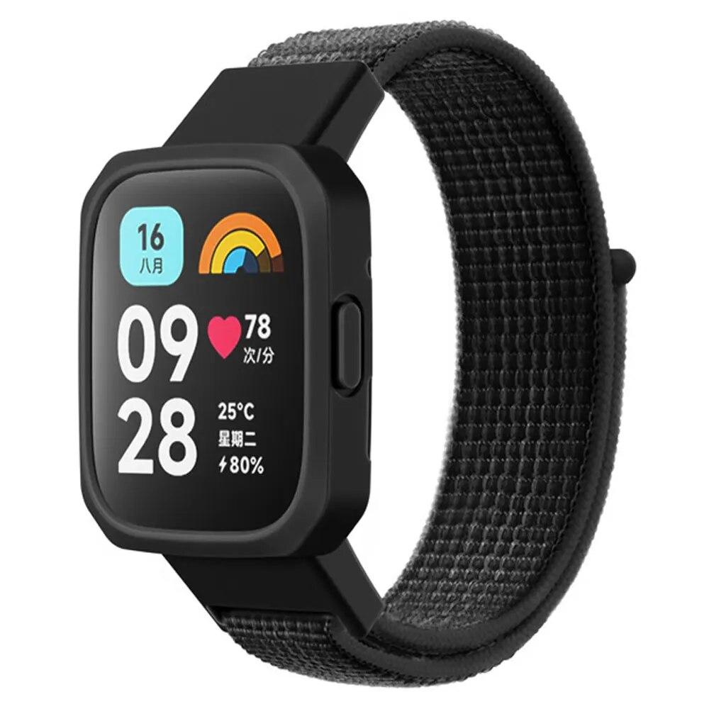Нейлоновый браслет-петля + чехол для Redmi Watch 3/2/1 Lite, сменный ремешок для смарт-часов Redmi Watch 1/2/Mi Watch Lite, чехол для браслета