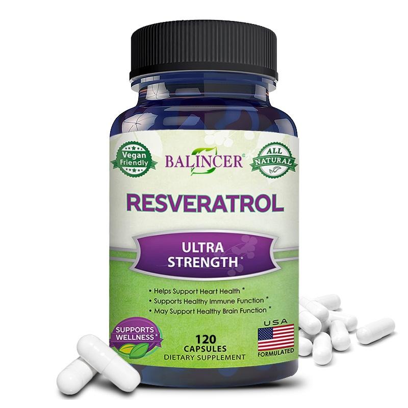 Resveratrol Supplement Capsules, Balincer, 120 Veggie Capsules