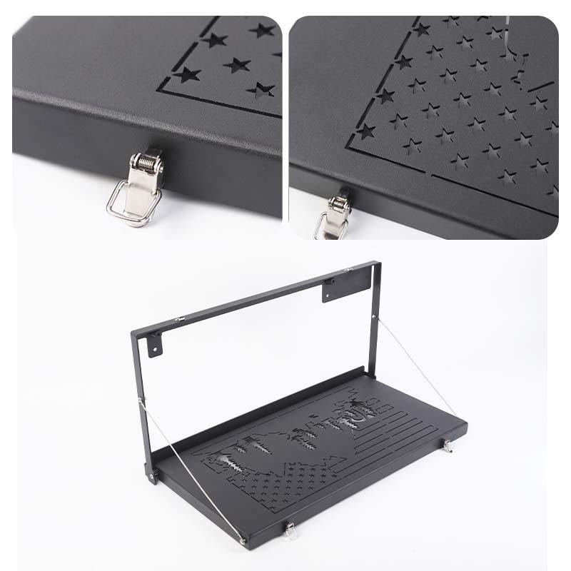 Автомобильная задняя дверь складного стола для хранения, кронштейн, полка для Jeep Wrangler JL 2018-2023, металлические автомобильные аксессуары