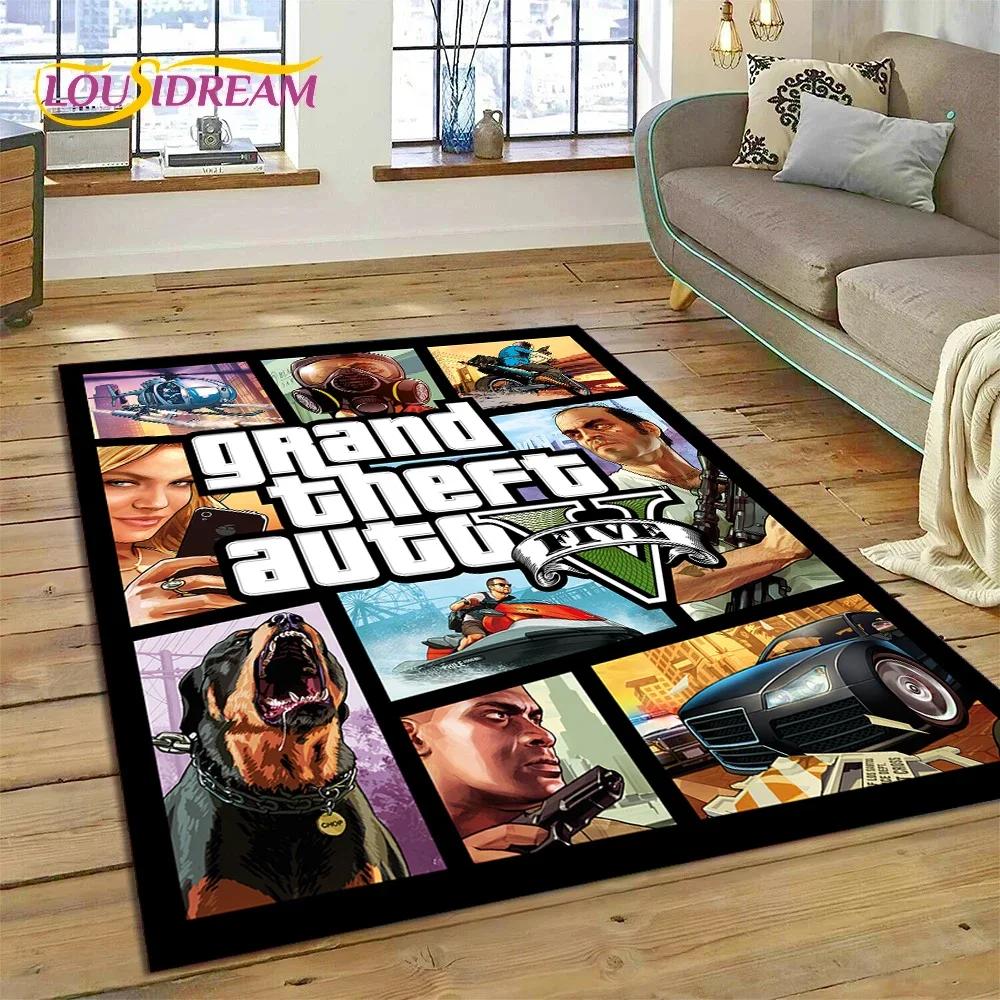 3D Игровой коврик-дорожка Grand Theft Auto (GTA) для Геймера, для Спальни, Гостиной, Домашнего Дивана, Детская Игра, Большой Декор, Напольный Коврик