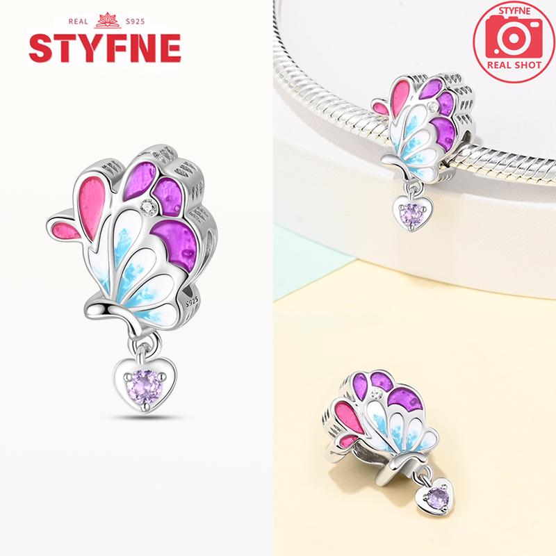 New Silver 925 Blue Dragonfly Butterfly Charms Beads Fit Bracelet for Women DIY Fine Jewelry Accessories Beads Gifts
