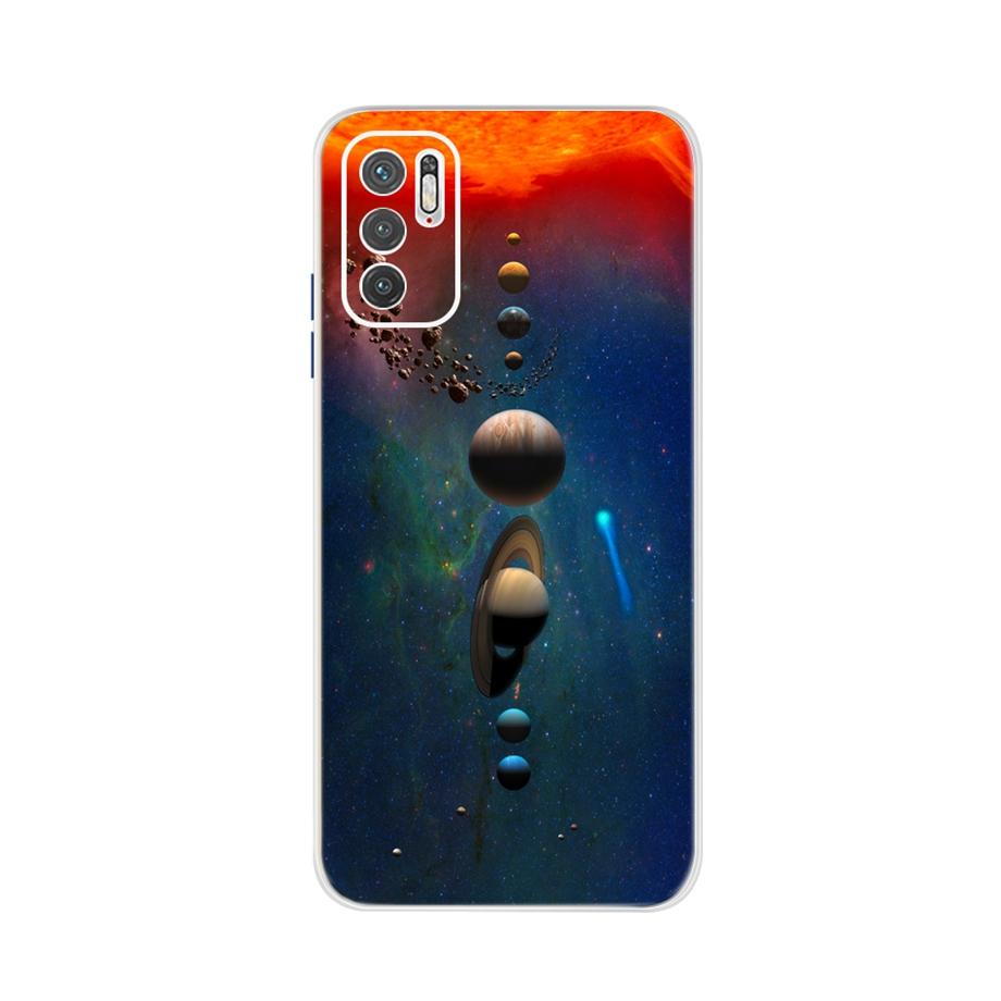 Чехол Для Xiaomi Redmi Note 10 5G Capa Цветы Мягкий Силикон Чехлы Для Redmi Note 10 Note10 10T Poco M3 Pro 4G 5G Прозрачный Fundas