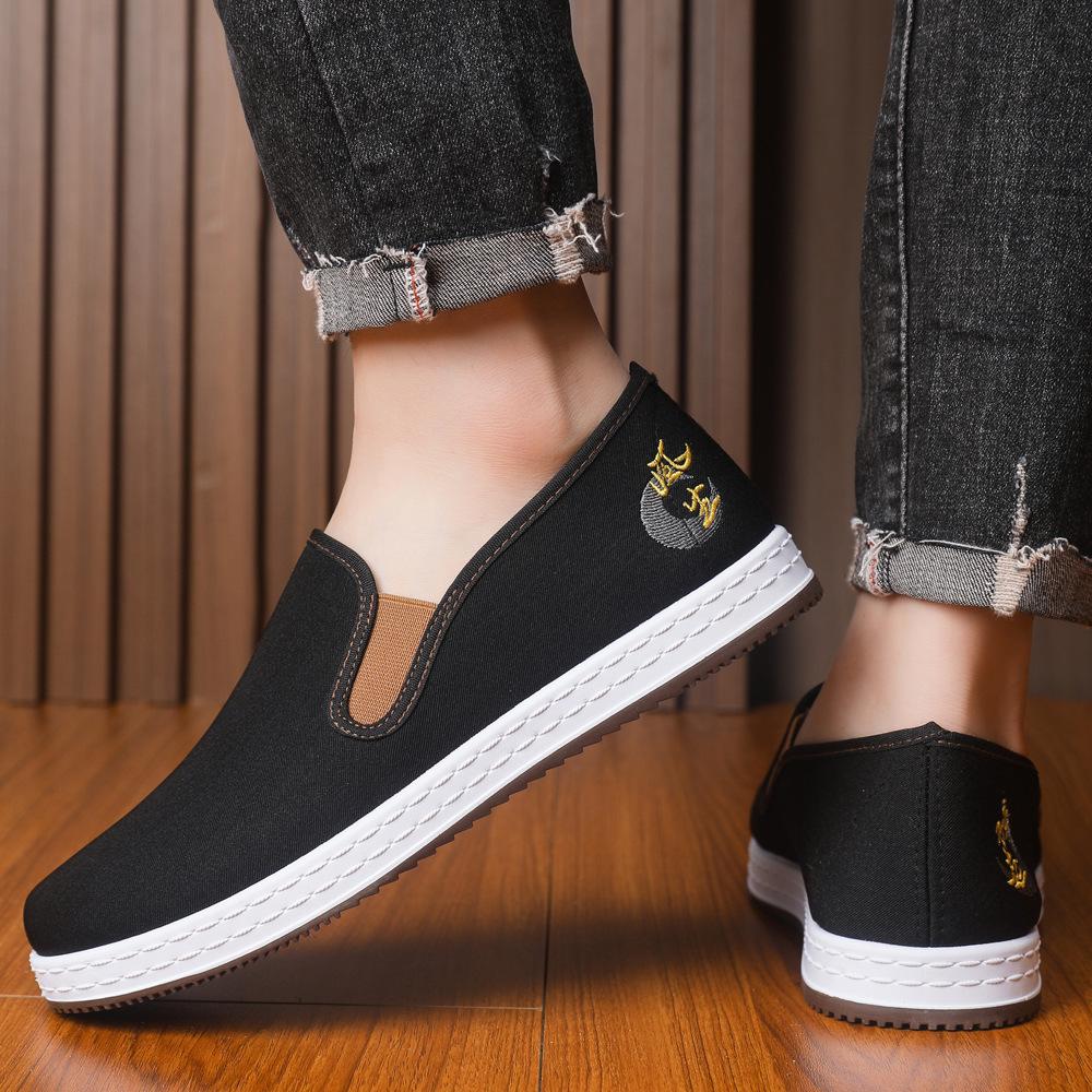 Тканевые туфли мужские повседневные туфли мужские скейтборд обувь дышащая мягкая подошва обувь с одной педалью рабочая обувь для мужчин