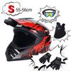 Red New Off-Road Motorcycle Helmet Atv Dirt Bike Utv Helmet with Goggles, Gloves and Mask, Including Four Models of S/m/l/xl