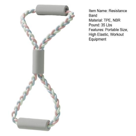 Фитнес-лента сопротивления Figure 8 с противоскользящей ручкой для переноски мужчин и женщин
