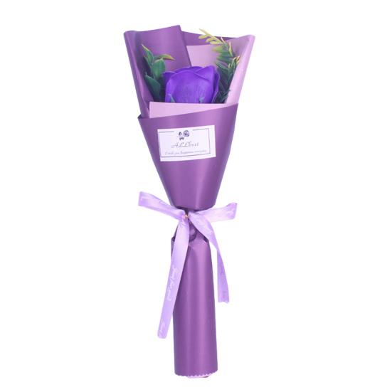 Мини Искусственный Букет Роз Ручной Работы Мыльные Цветы Лепестки Украшение Романтический Подарок на День Святого Валентина День Рождения для Женщин Матери Жены Подруги