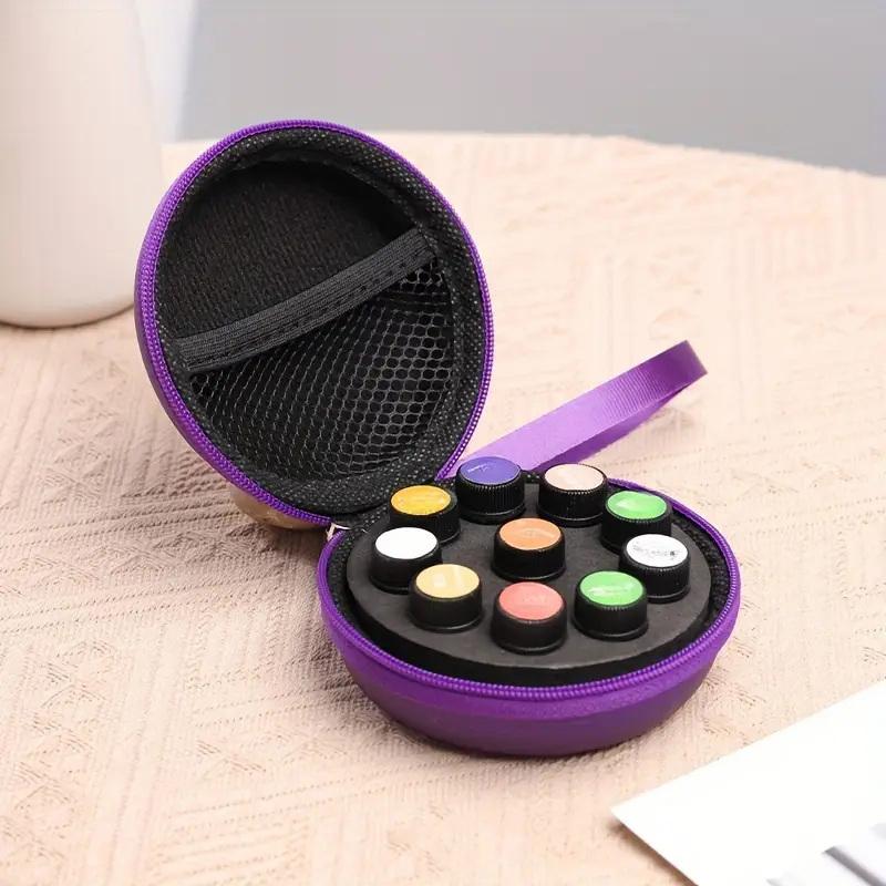 1-2Ml Pu Portable Essential Oil Case 10 Bottles Perfume Oil Bag Essential Oil Box Travel Organizer Carrying Holder Storage Bag