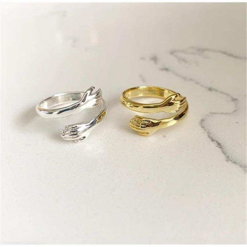 Кольцо на указательный палец из стерлингового серебра S925, двуручное, женское, простое, модное, в европейском и американском стиле