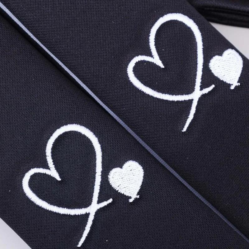 Car Seat Belt Shoulder Pads for Enhanced Driving Experience with Embroidered Heart Seat Belt Protector Pad Interior Decoration