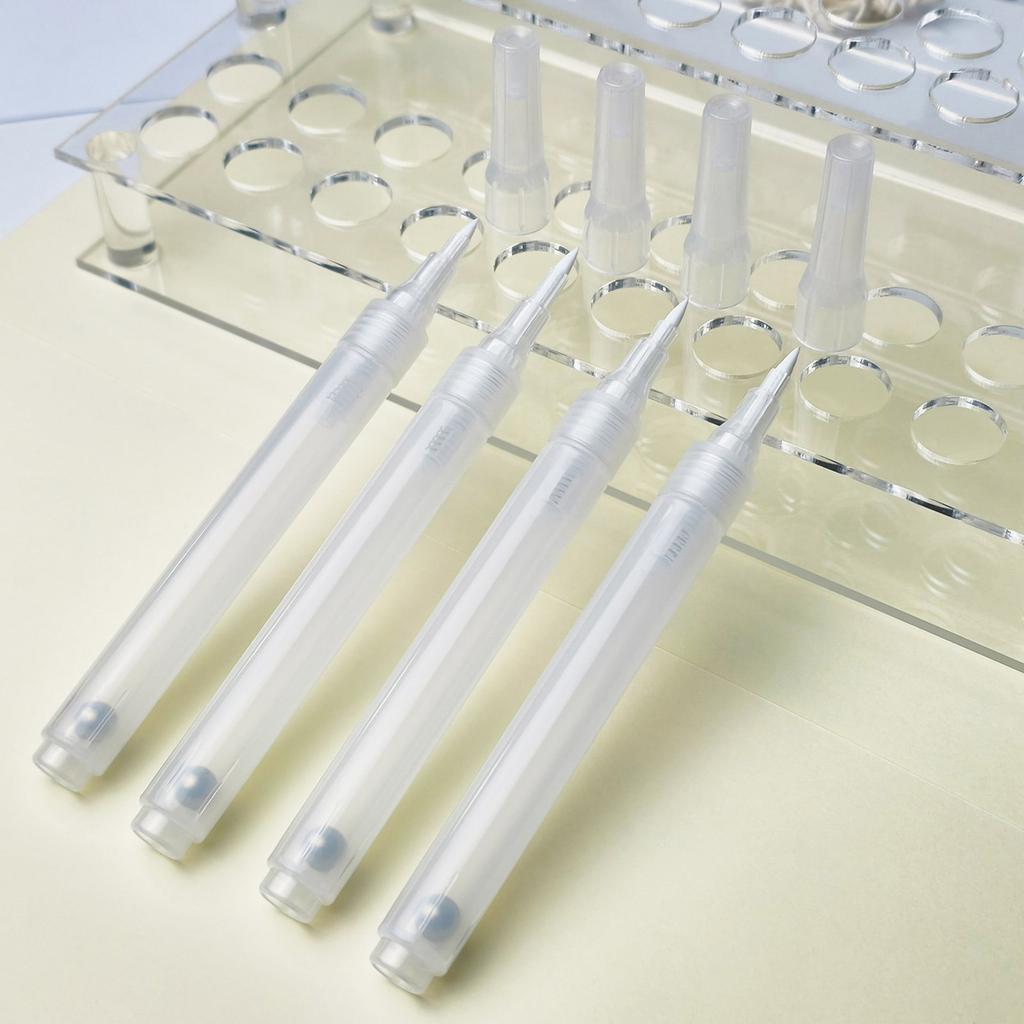 6 шт. прозрачная пустая ручка-кисть, многоразовая акриловая пустая маркерная ручка, пустая ручка для рисования на бумаге, дереве, ткани, холсте