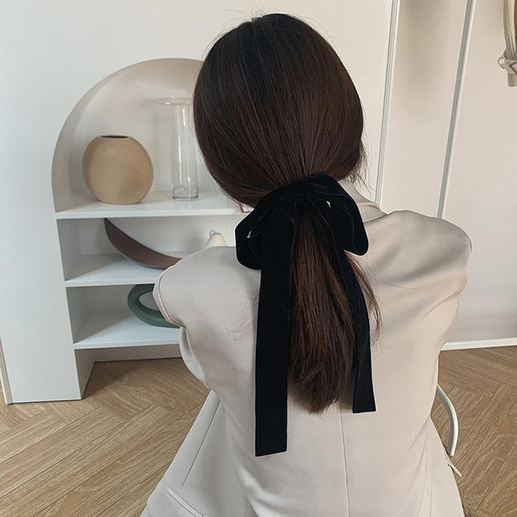 Винтажный французский бархатный бант для волос для женщин