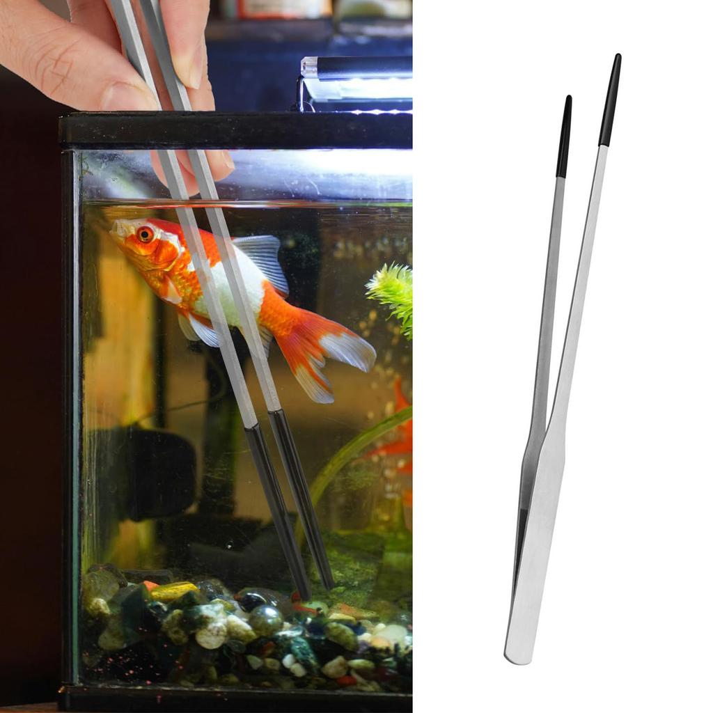 Рептилии Кормовые щипцы Зажим Длинные Нескользящие Покрытые Нержавеющая сталь для Безопасного обращения с кормом для питомцев