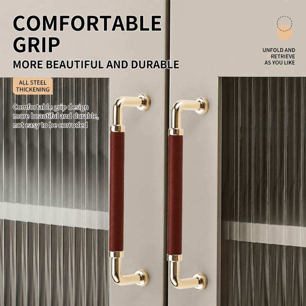 Handmade Wardrobe Door Handles Nordic Cabinet Drawer Knobs Leather Hardware Handle Multipurpose