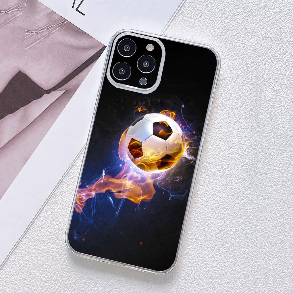 Soccer Football Love Phone Cover Casing for Motorola Moto G13 G14 G53 G54 G62 G72 G82 G84 E13 E20 G42 G32 G23 G22 Soft TPU Case