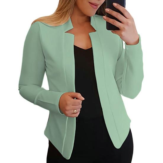 Women Blazer Long Sleeves Thick Lightweight Women Open Front Blazer Coat Female Clothing
