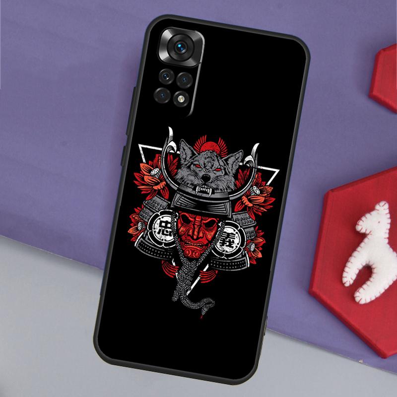 Чехол-маска Самурая Они для Xiaomi Redmi Note 13 14 Pro 12 11 9 10 9S 10S 11S 12S Redmi 14C 10C 12C 13C