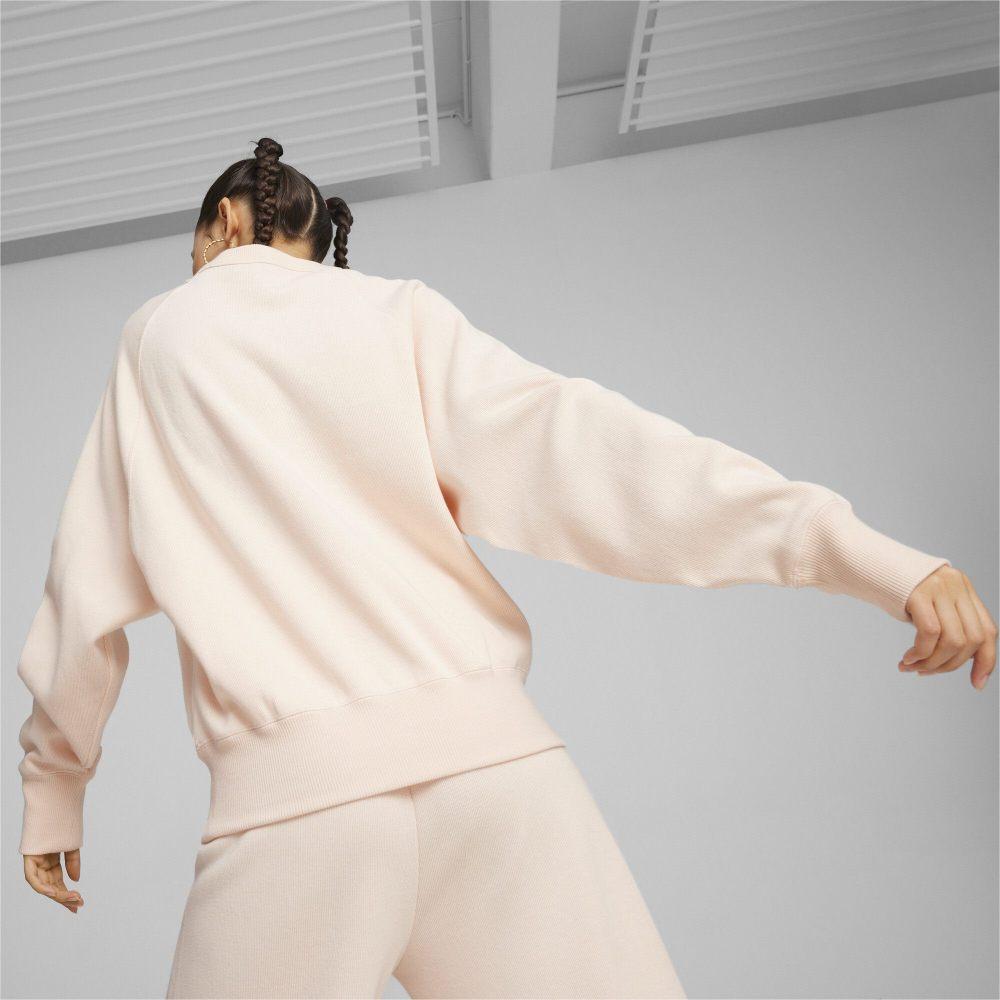 Puma Вышитые буквы Повседневный круглый вырез пуловер толстовка женская толстовка персиковый 626036-64