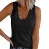 Summer Women's Vest Breasted Knitted Vest Solid Color V-neck Sleeveless Top Female