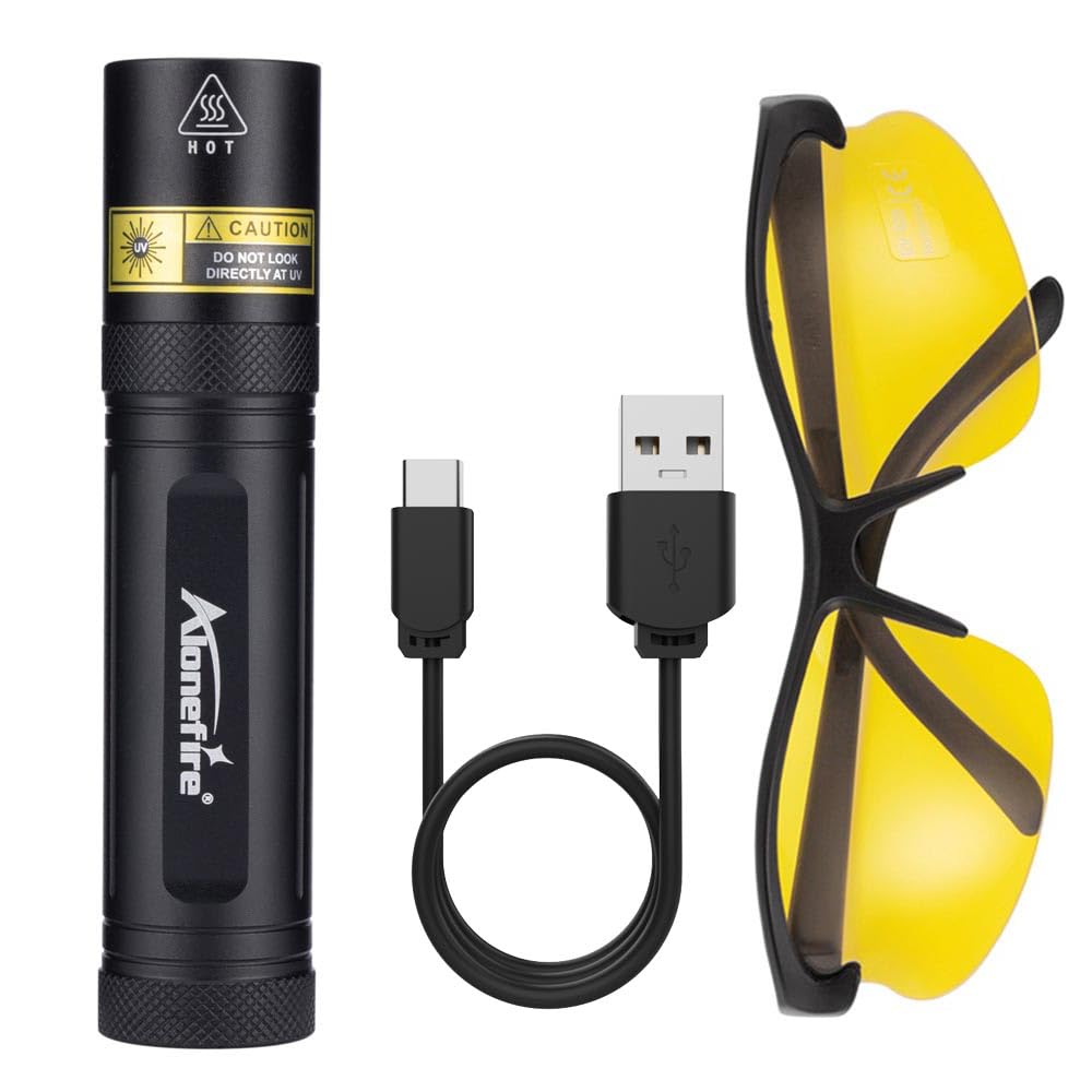 Alonefire SV77 10 Вт Ультрафиолетовый Черный Свет Мощный УФ Светодиодный Свет Длина Волны 365 нм Тип C USB Перезаряжаемый Свет Анизаки Деревянная Лампа Инспекция Моча Домашних Животных