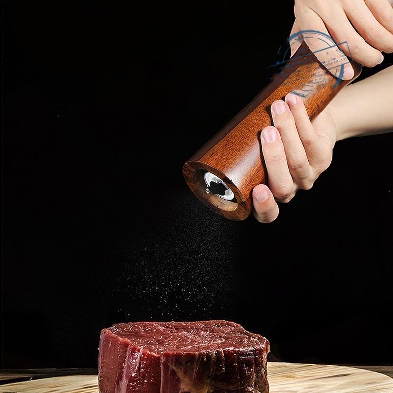 Деревянная ручная перечница, мельницы для соли и перца, наборы для кухни, солонки, мельница, керамические сердечники, шлифовальные инструменты