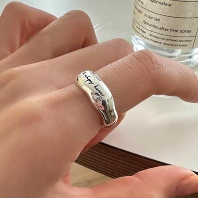 Кольцо с буквой для женщин, пара, минималистичный классический винтажный юбилейный ювелирный подарок, оптовая продажа