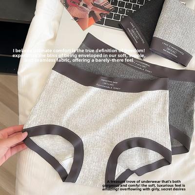 Женское хлопковое удобное бесшовное дышащее антибактериальное нижнее белье с ластовицей большого размера