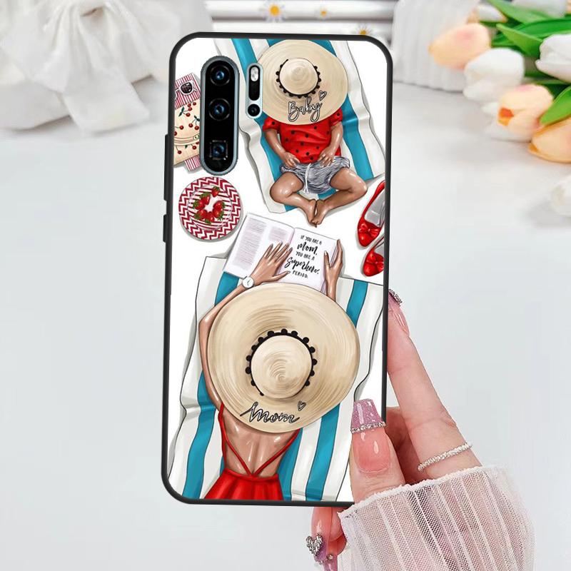 СУПЕР МАМА МАМА МАМА МИЛЫЙ РЕБЕНОК Для Huawei Nova 12i 11i 8i 12s Y73 Y72 Y61 Y91 Y90 Y70 Y60 9 10 SE P30 P40 Lite P60 Pro Чехол