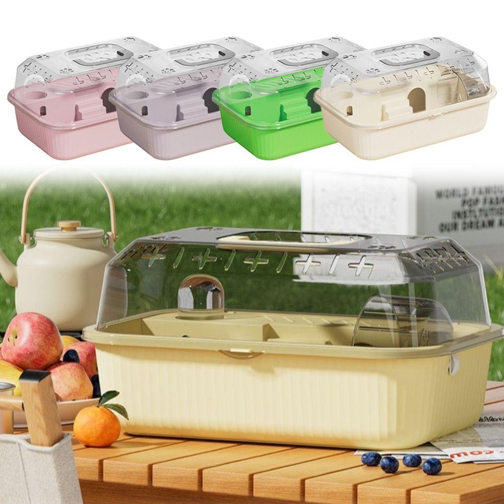 Transparent Hamster Cage Ventilation Small Animals Cages  for Gerbils Hedgehog