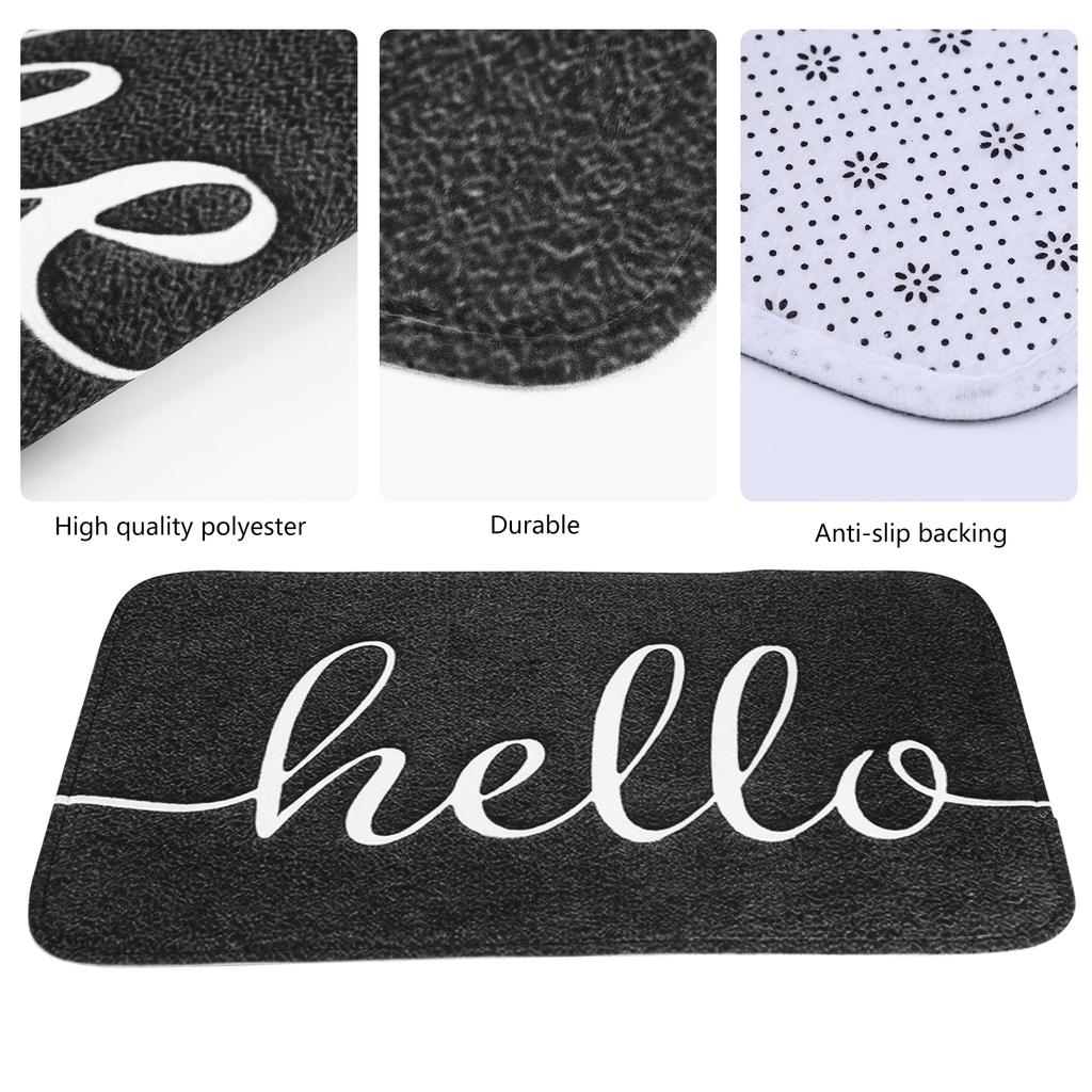 30x17.5inch Stain Resistant Layered Welcome Doormats Front Porch Rug Easy To Clean Long Lasting Colorfastness for Garden Kitchen