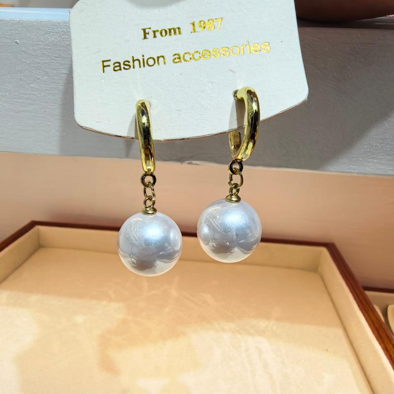 Серьги-лепестки из французского жемчуга S925 с инкрустацией бриллиантами - Универсальные и роскошные аксессуары для женщин