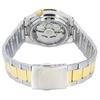 Seiko 5 двухцветных часов из нержавеющей стали с белым циферблатом, 21 камень, автоматические часы унисекс SNKE04J1