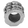 10 Pcs Silver Paracord Lanyard Beads Alloy Decorative Lanyard Beads Durable Paracord Beads  Outdoor