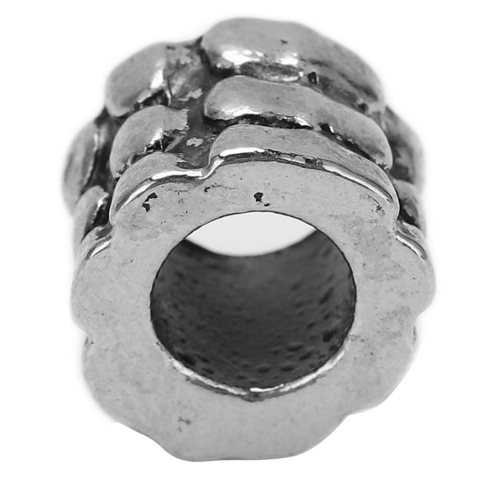 10 Pcs Silver Paracord Lanyard Beads Alloy Decorative Lanyard Beads Durable Paracord Beads Outdoor