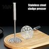 Ergonomic Wood Handle Masher Stainless Steel Potato Masher, Wooden Food Press for Baby Professional Cooking Puree, Manual Crusher, Kitchen Gadget