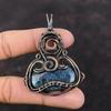 Ruby In Blue Kyanite Pendant Copper Wire Wrapped Pendant Decent Pendant Handmade Wire Wrap Jewelry Brand New Pendant Gemstone Copper Jewelry