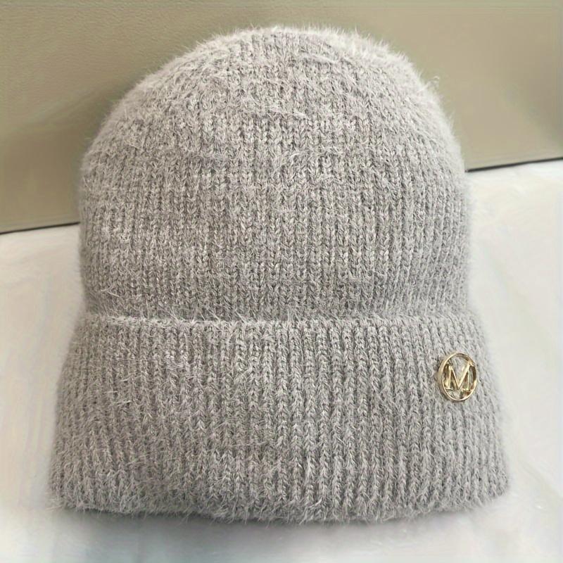 Beanie Trendy Solid Color Knit Hats Warm Hats For Women Daily Use Autumn & Winter