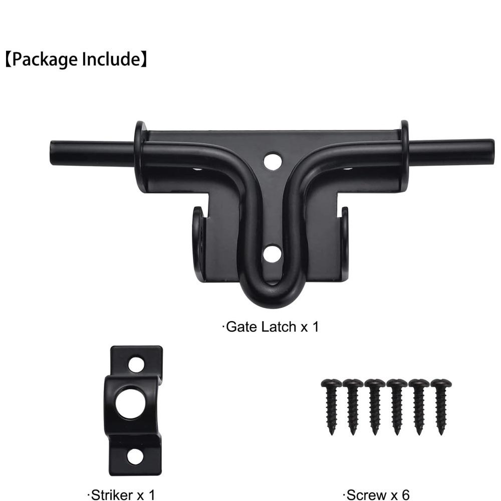 Задвижка для ворот Slide Bolt, прочный дверной замок с отверстием для навесного замка, фурнитура для скользящей задвижки для деревянного забора, двери сарая, забора из ПВХ, двери амбара