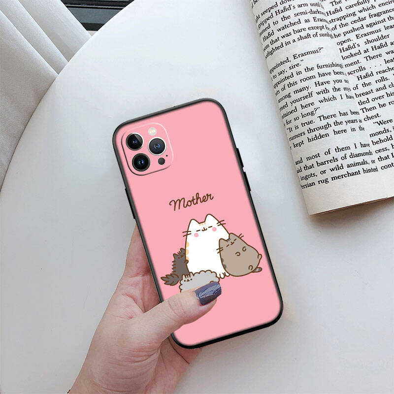 MH129 Чехол-котик Pusheens для Samsung A06 A35 A25 A24 A15 A05S A05 M55 M35 M15 A02 A12 A13 A10 A16 A20 A30 A22 A31 A32 A33 A42 A50