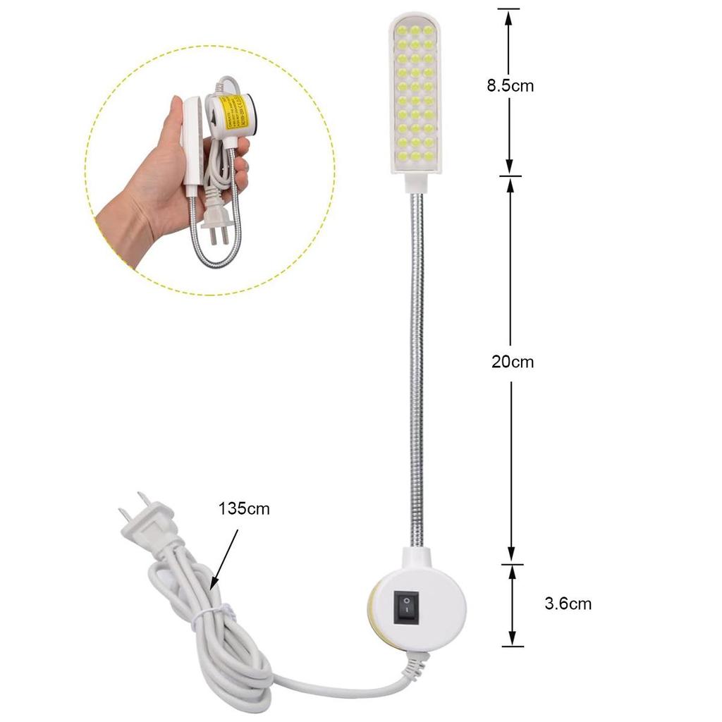 Промышленный светодиодный светильник 1 Вт 2 Вт 3 Вт портативный магнитный гусиная шея рабочий светильник швейная машина крепкий европейский штекер подвесной гибкий мощный