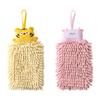 Chenille Hanging Hand Towel Cute Stuffed Cartoon Animal Washcloth Absorbent Thick Kitchen Bathroom Microfiber Wipe Cloth