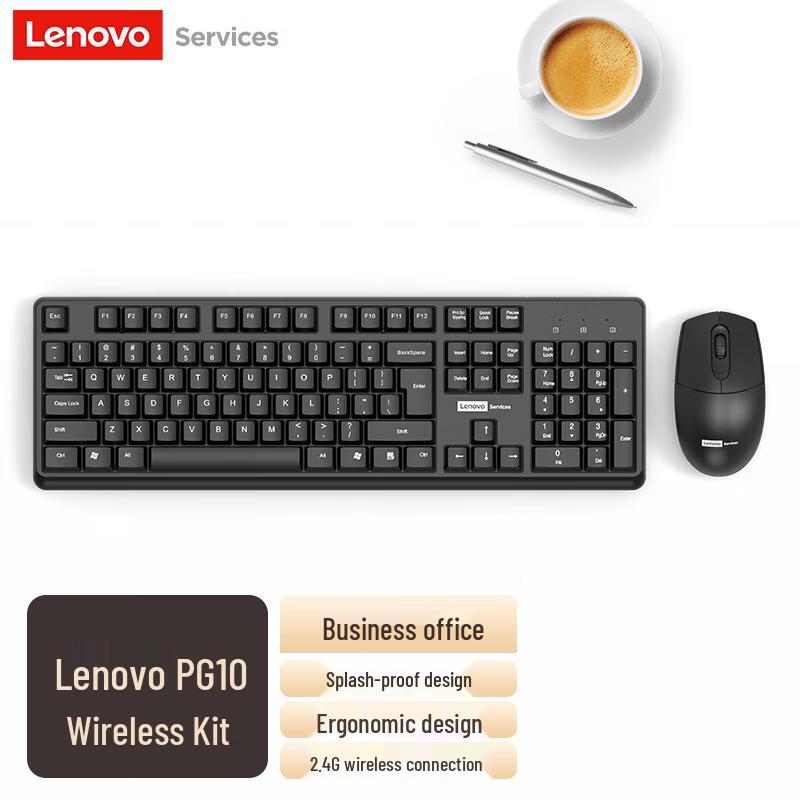 Эргономичный беспроводной комплект клавиатуры и мыши Lenovo PG10