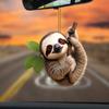 Cute Sloth Pendant: 2D Acrylic Keychain for Car Mirror Pendant and Home Decor - The Perfect Gift for Christmas, Thanksgiving or Any Occasion
