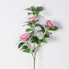 Elegant Silk Camellia Flowers Branch Real Touch Fake Flower  Outdoor Decor
