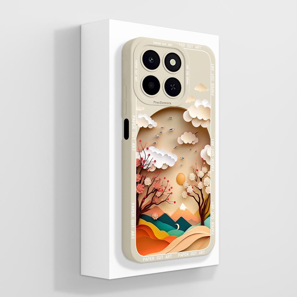 For Honor X6C Phone Case Cute Panda Soft Back Cover High Quality Liquid Silicone Anti Drop Funda Lightweight Couple Bumper Gift
