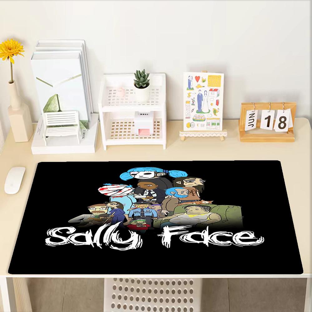 Коврик для мыши в стиле Sally Face, Нескользящая резиновая основа, Многофункциональный декор для офиса и дома, Идеально подходит для персонализации рабочего места.